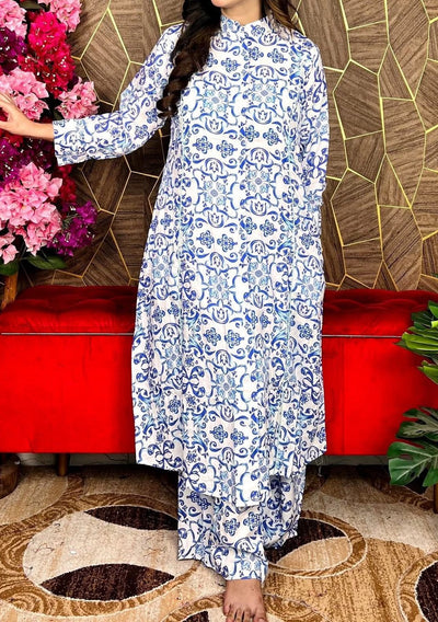 2 Pieces Printed Linen Co - Ord - db29749