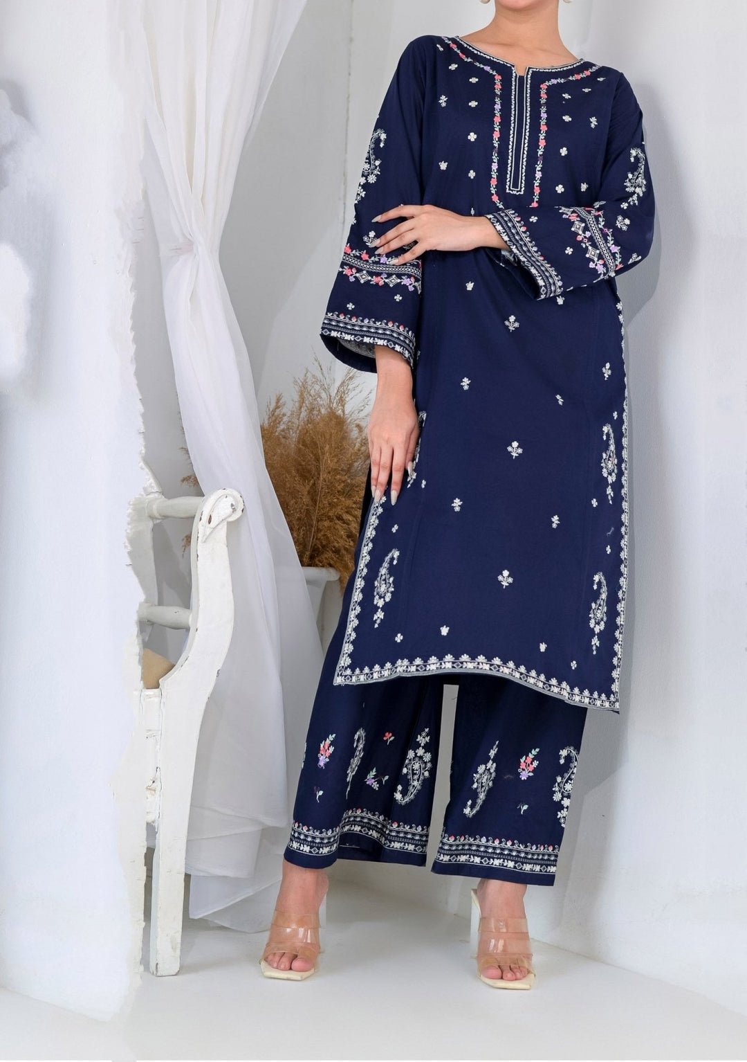 cotton embroidered dresses in pakistan RANGREZA JANAN RR-996 - Traditional Pakistani Dress