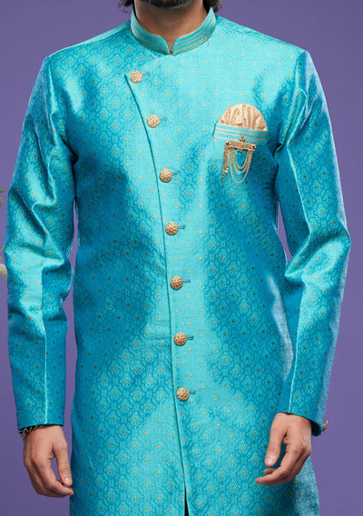 Men's Semi Indo Western Party Wear Sherwani Suit