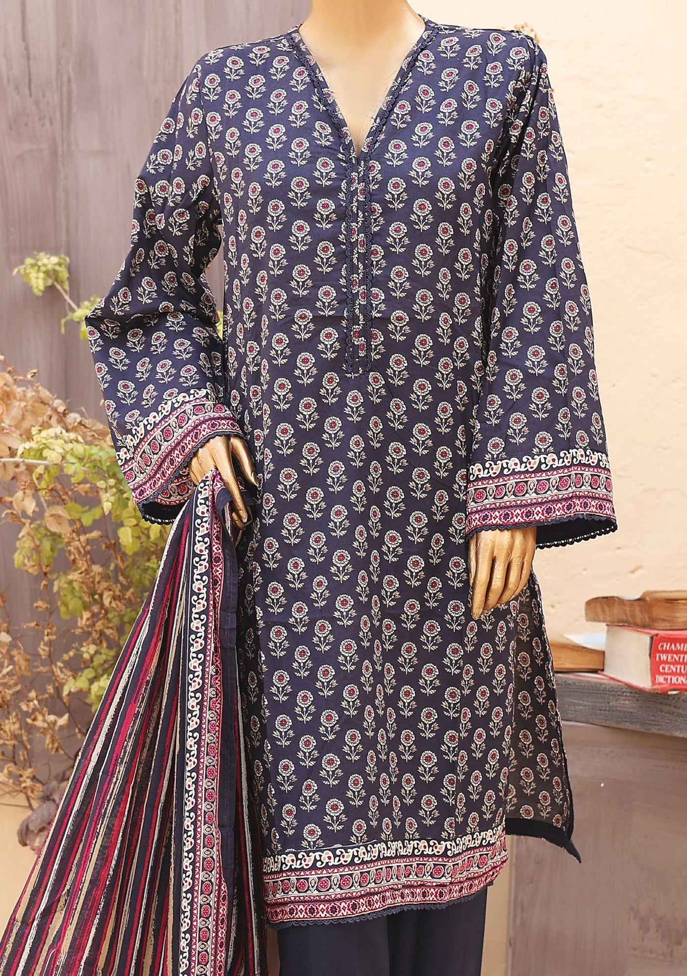 Bin Saeed Ready Made Printed Lawn Dress