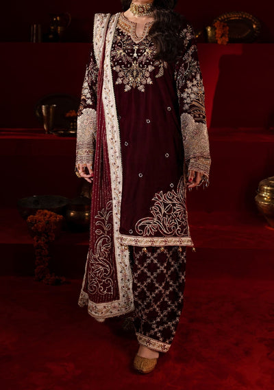 Nureh Embroidered Pakistani Luxury Velvet Dress