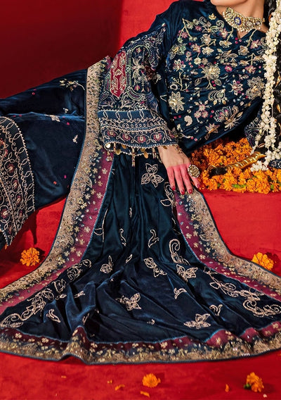 Nureh Embroidered Pakistani Luxury Velvet Dress