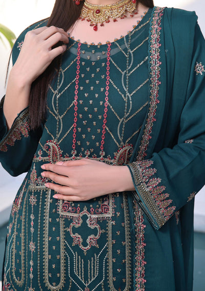 Bin Hameed Rameen Heavy Embroidered Chiffon Dress