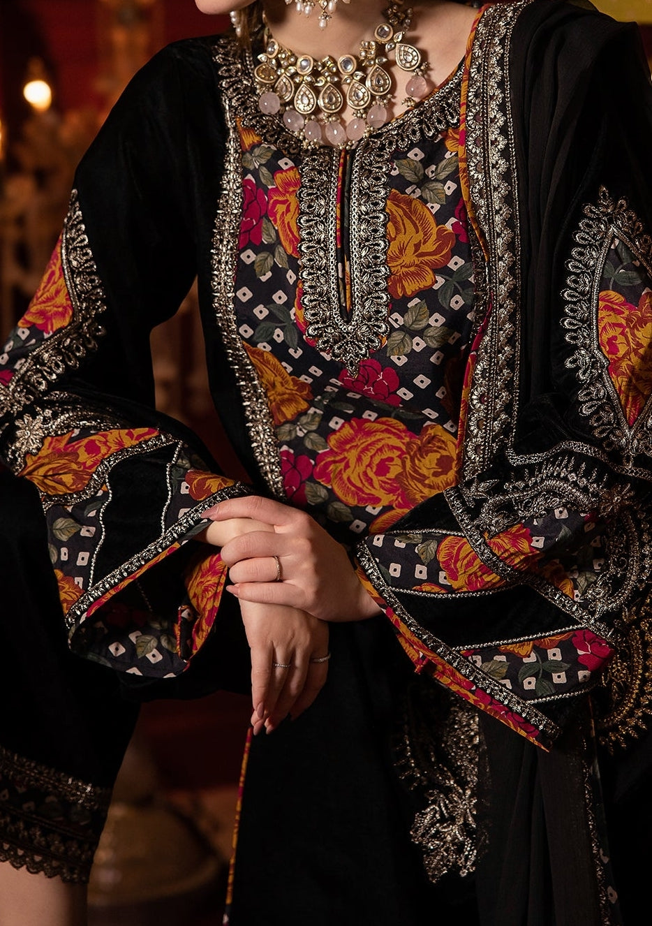 Charizma Embroidered Pakistani Premium Velvet Dress