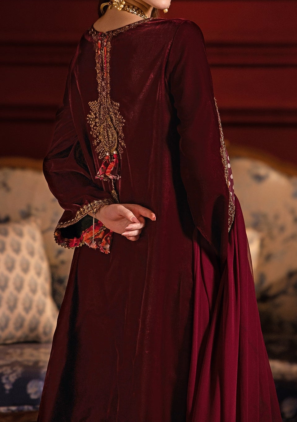 Charizma Embroidered Pakistani Premium Velvet Dress - db28467