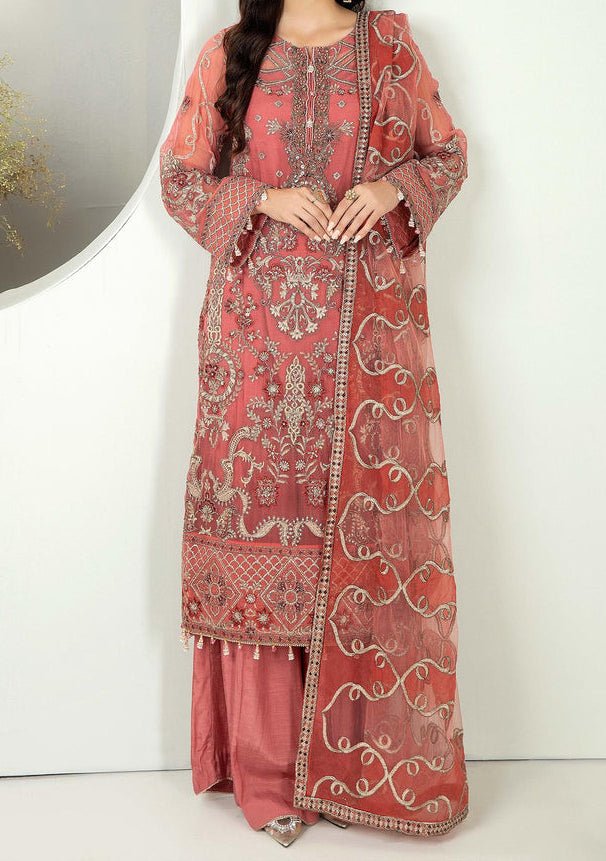 Adan's Libas Alyana Pakistani Luxury Chiffon Dress - db27050