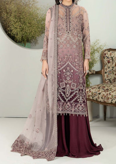 Adan's Libas Alyana Pakistani Luxury Chiffon Dress - db27044