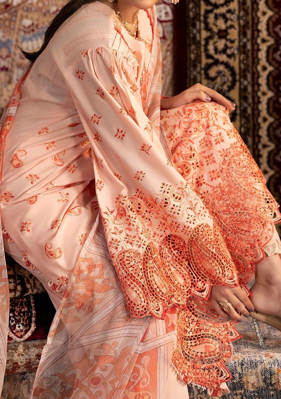 knee length dresses for ladies Luxury Lawn Dresses Pakistan main image 0