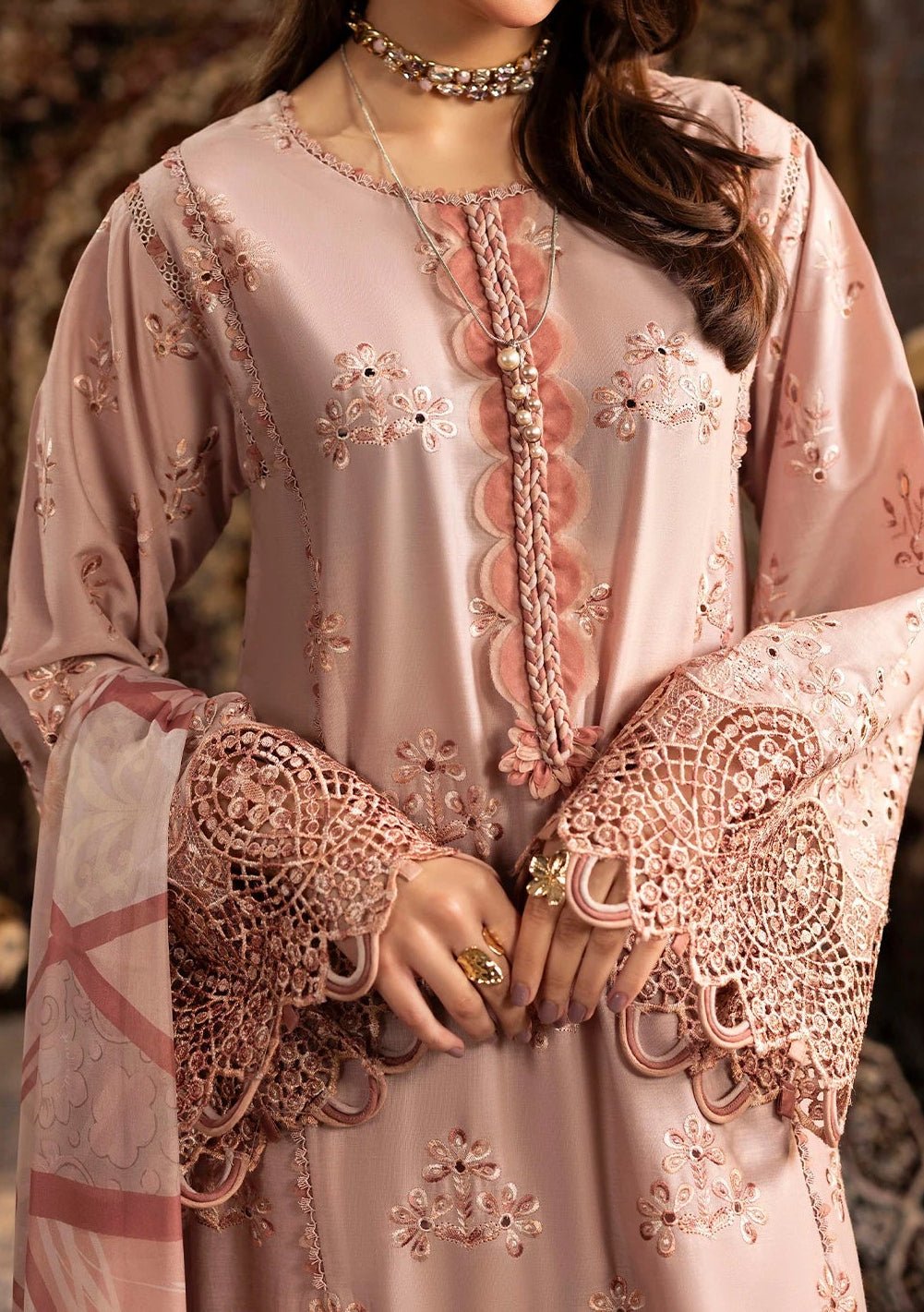 luxury lawn dresses Adan's Libas Chenille Luxury Lawn Dress
