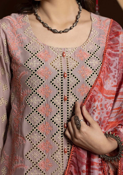 Adan's Libas Hafsa Zia Pakistani Embroidered Lawn Dress - db25984