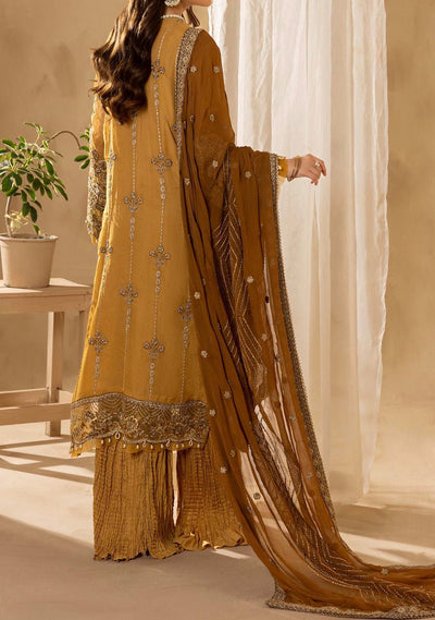 Adan's Libas Pakistani Embroidered Chiffon Dress - db26054