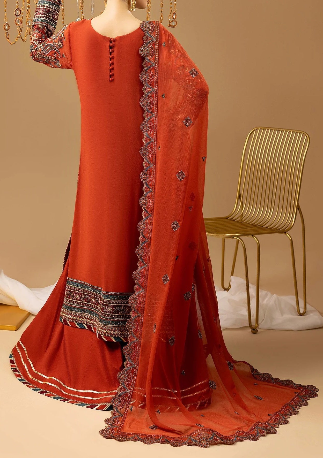 Adan's Libas Pakistani Luxury Chiffon Dress - db30052