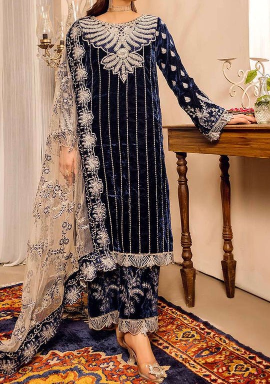 Adan's Libas Pakistani Velvet Luxury Dress - db27619