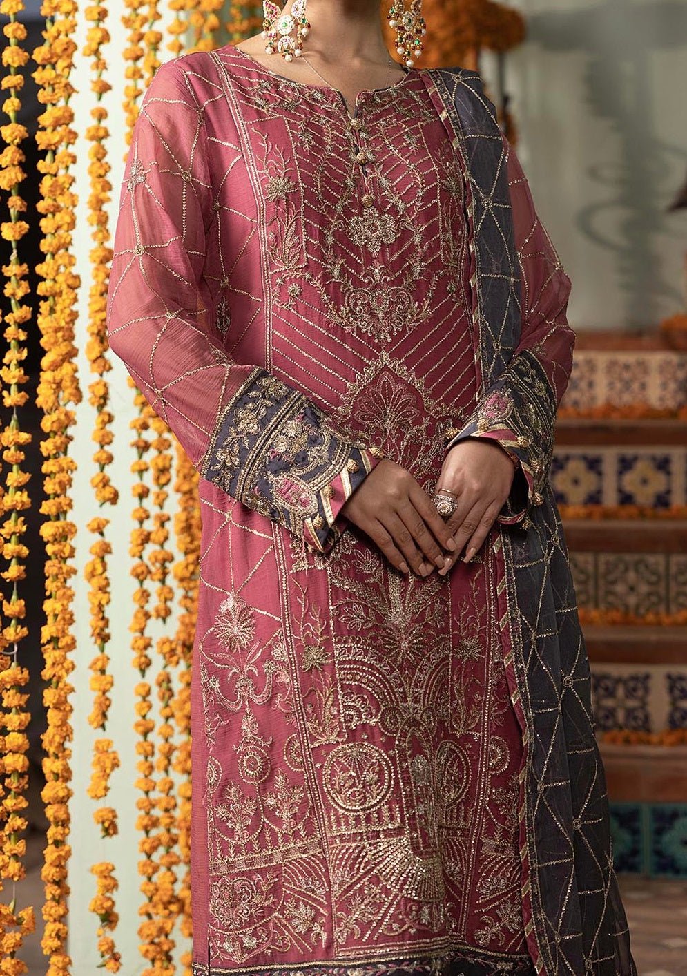 Adan's Libas Rang E Mehfil Pakistani Palazzo Suit - db27722