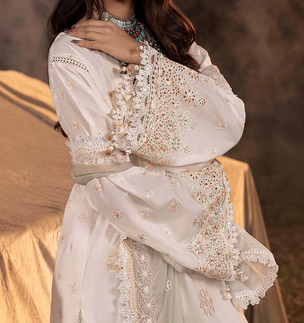 Adna's Libas Multikaari Pakistani Lawn Dress - db28371