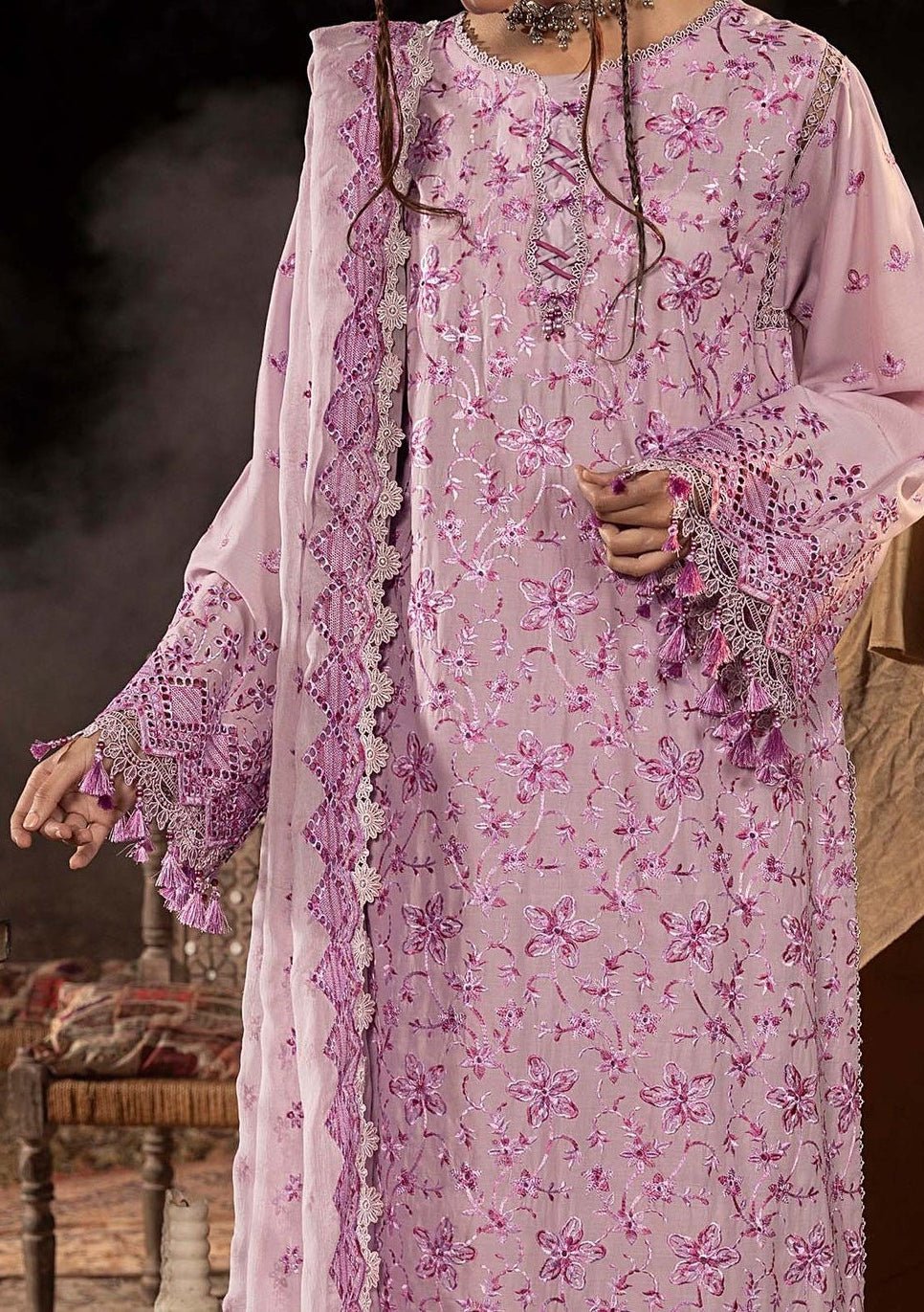 Adna's Libas Multikaari Pakistani Lawn Dress - db28370