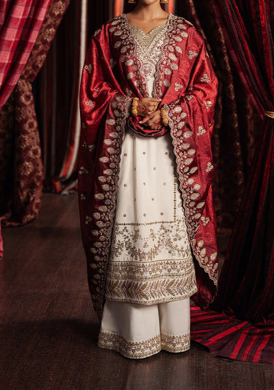 Afrozeh Divani Pakistani Luxury Silk Dress - db30402