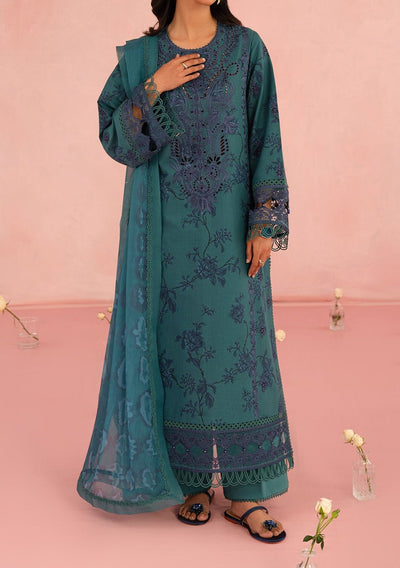 Afrozeh Floral Charm Pakistani Luxury Lawn Dress - db28141