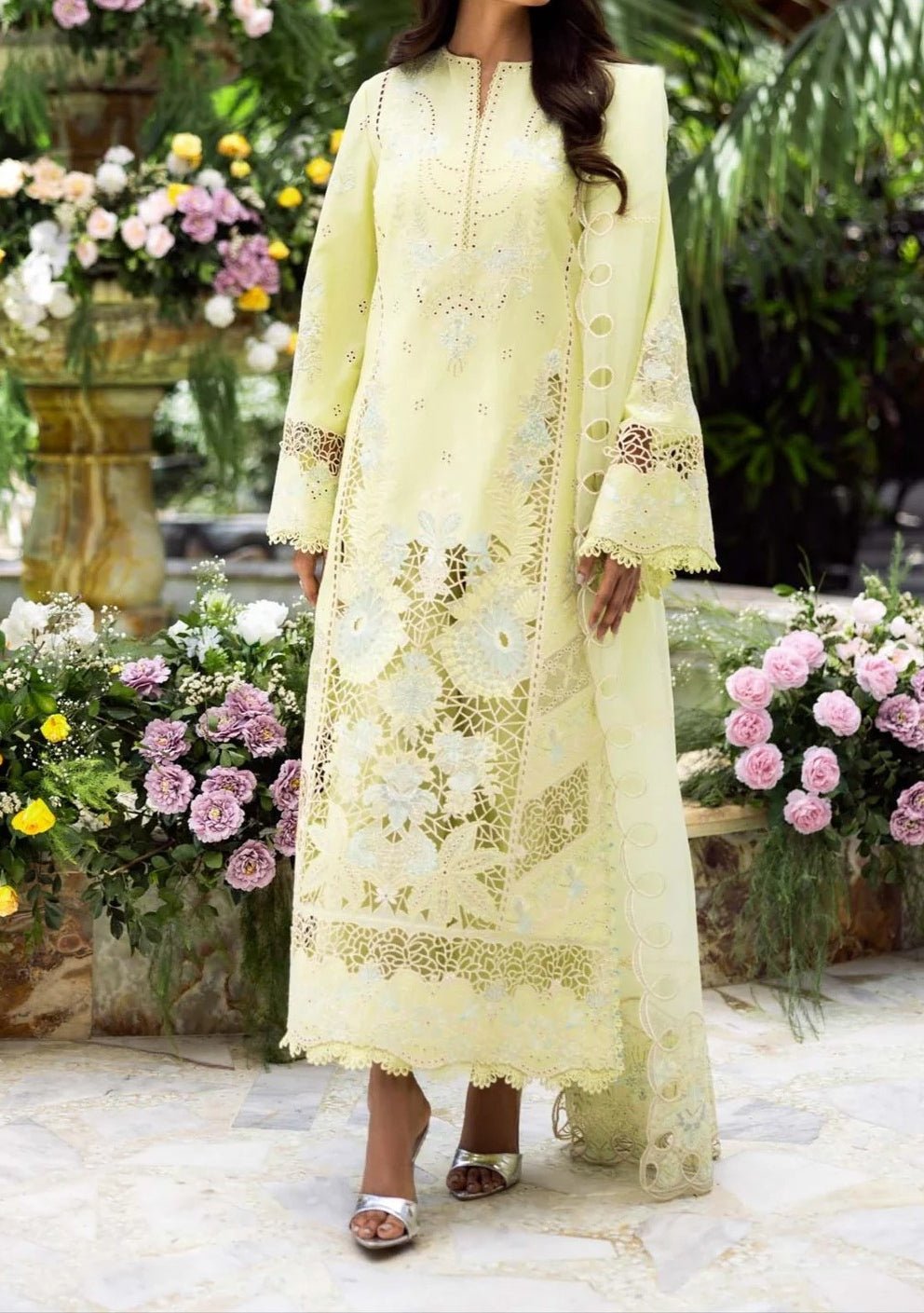 Akbar Aslam Pakistani Luxury Lawn Dress - db29202