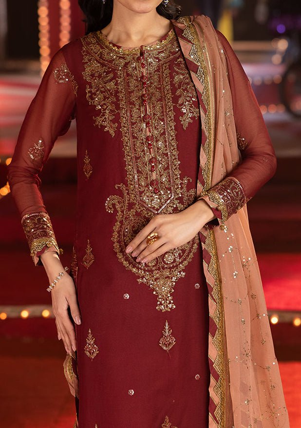 Asim Jofa Luxury Festive Embroidered Chiffon Dress - db28854