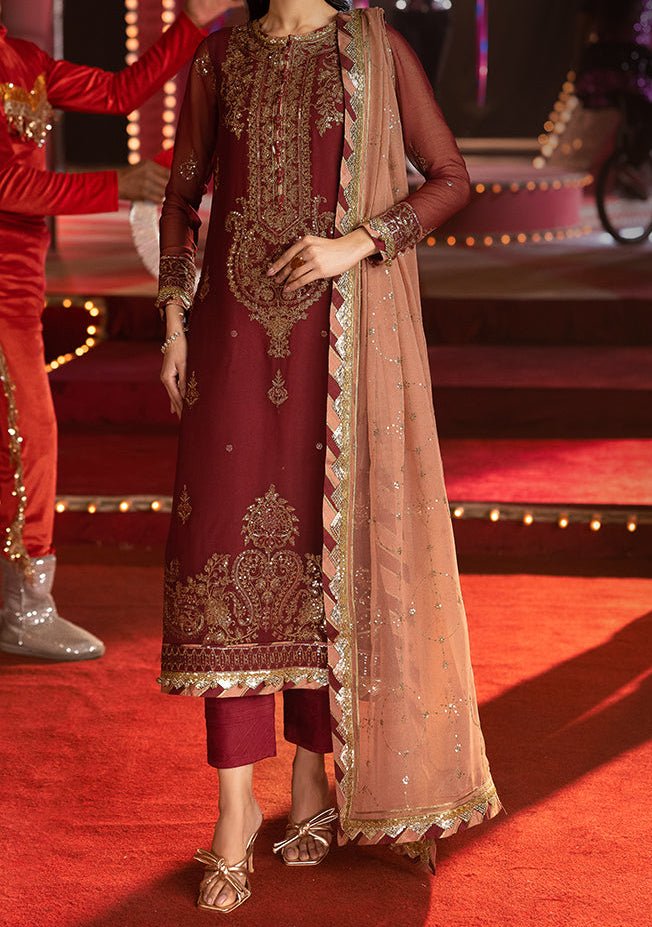 Asim Jofa Luxury Festive Embroidered Chiffon Dress - db28854