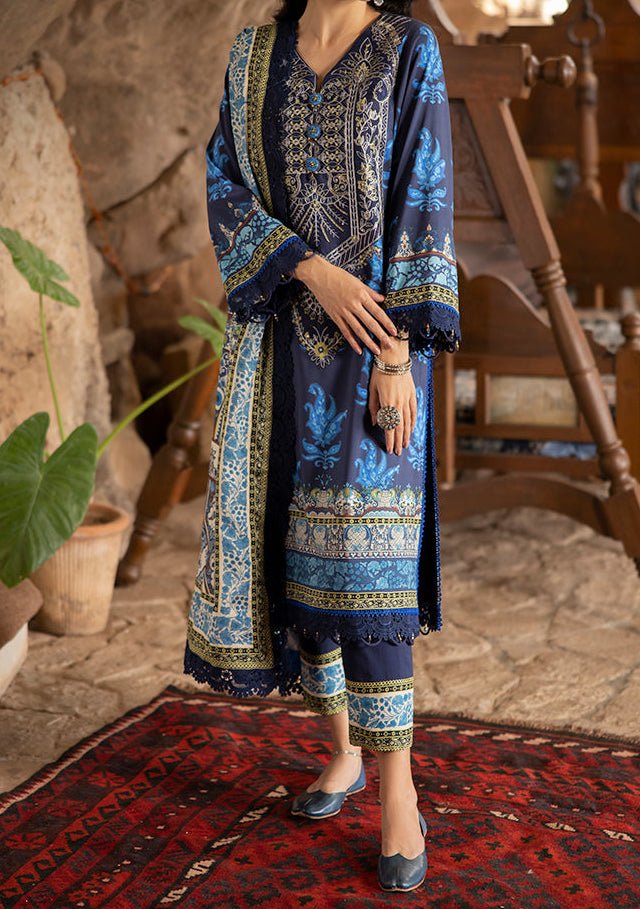 Asim Jofa Prints Pakistani Viscose Dress - db28234