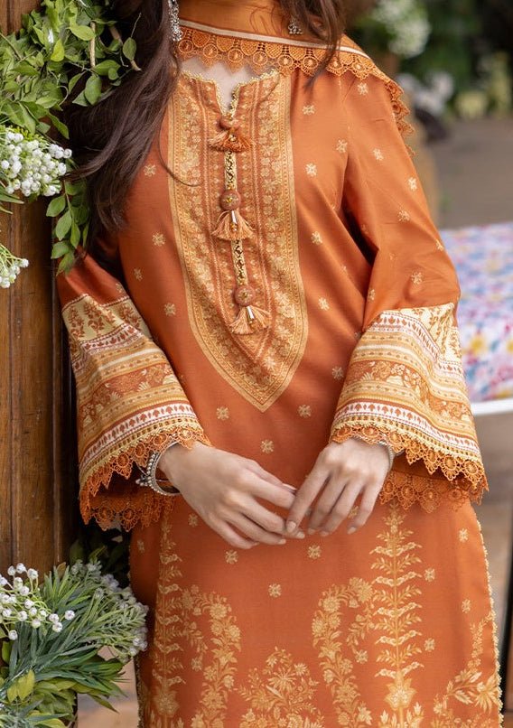 asim jofa orange dress Asim Jofa Aira Summer Pakistani Lawn Dress