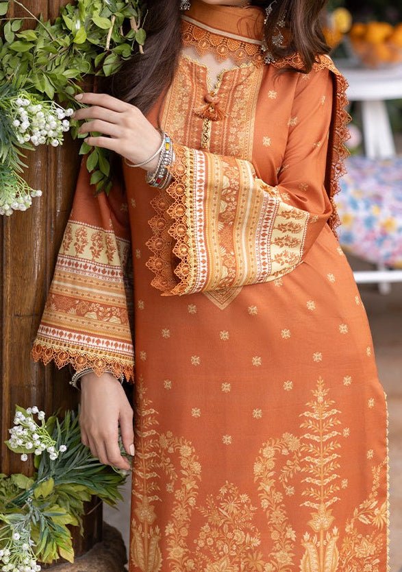open lace back dress AJLR-03 EMBROIDERED LAWN 3 PCS main image 0