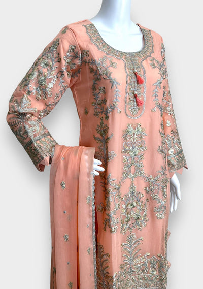 Asim Jofa Replica Embroidered Chiffon Dress - db25274