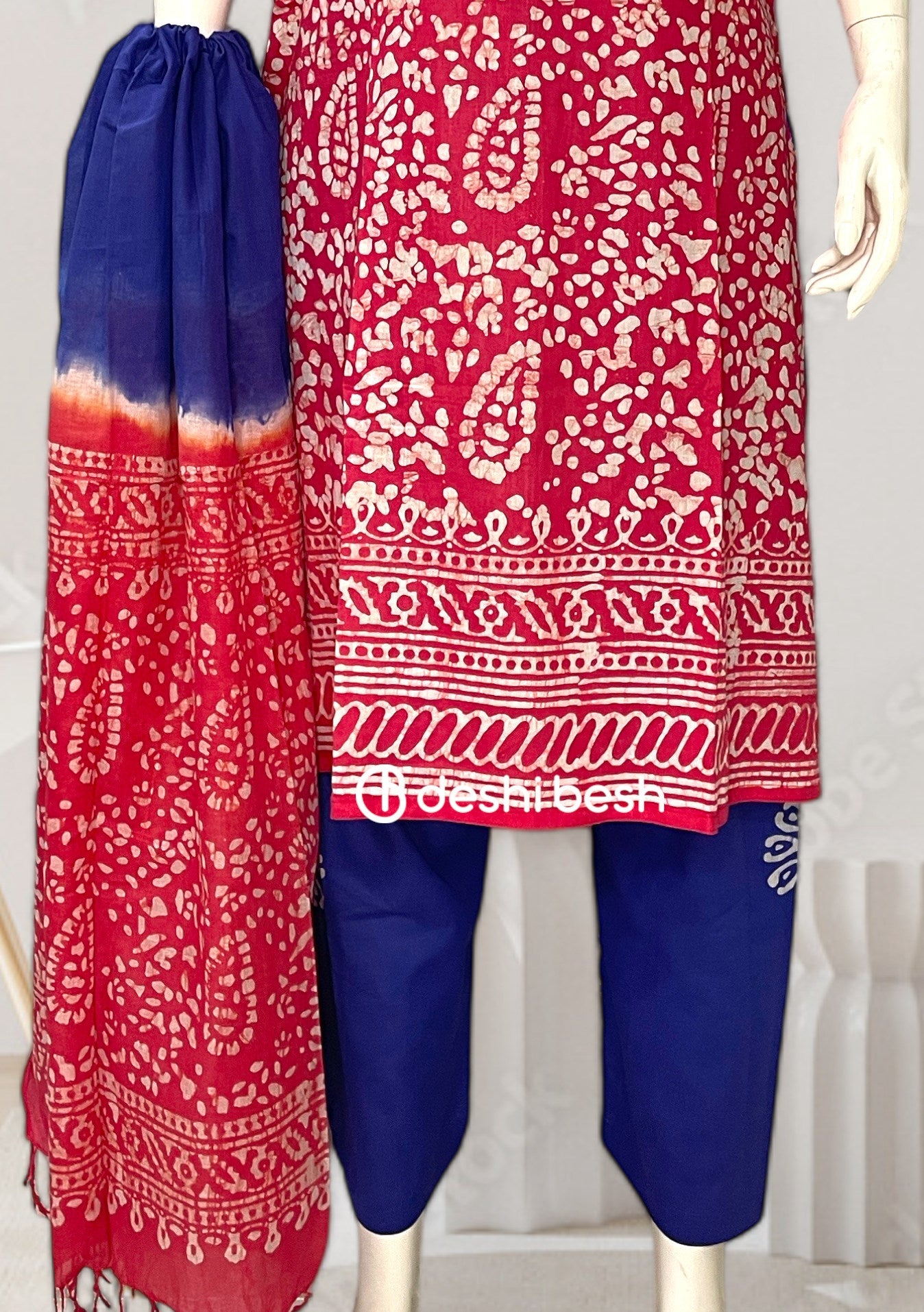 Batik Printed Everyday Use Cotton Salwar Suit - db26420