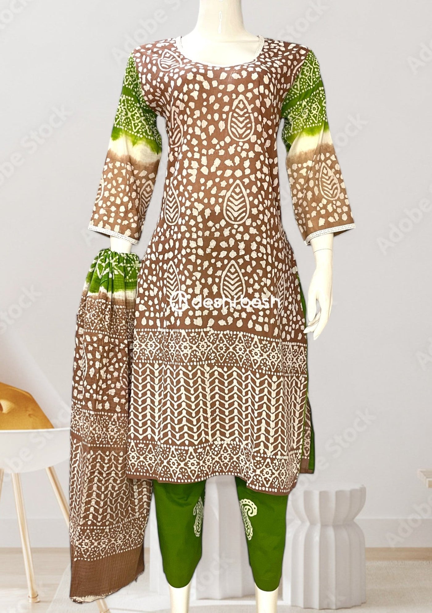 Batik Printed Everyday Use Cotton Salwar Suit - db26420