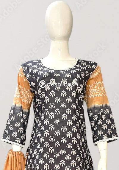 Batik Printed Everyday Use Cotton Salwar Suit - db26420