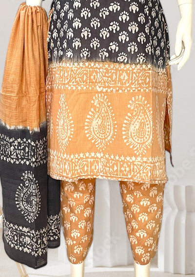 Batik Printed Everyday Use Cotton Salwar Suit - db26420