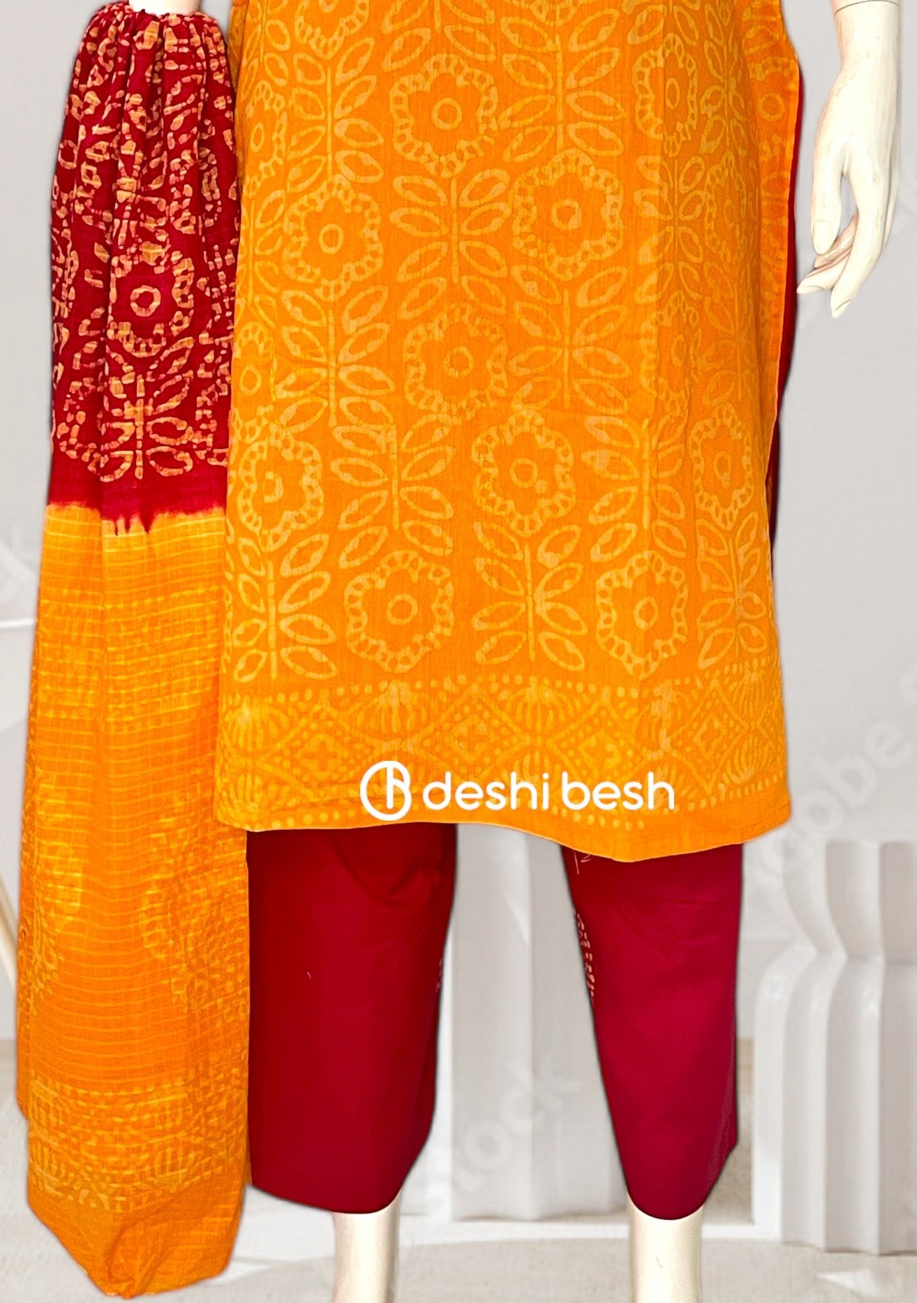 Batik Printed Everyday Use Cotton Salwar Suit - db26420