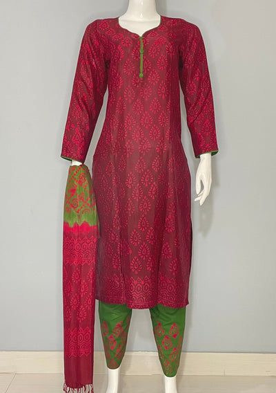 Batik Printed Everyday Use Silk Salwar Suit - db27169