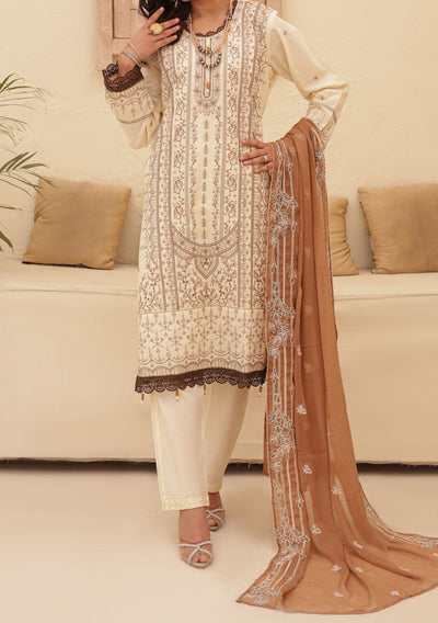 Bella Ready Made Pakistani Heavy Embroidered Lawn Dress - db25852