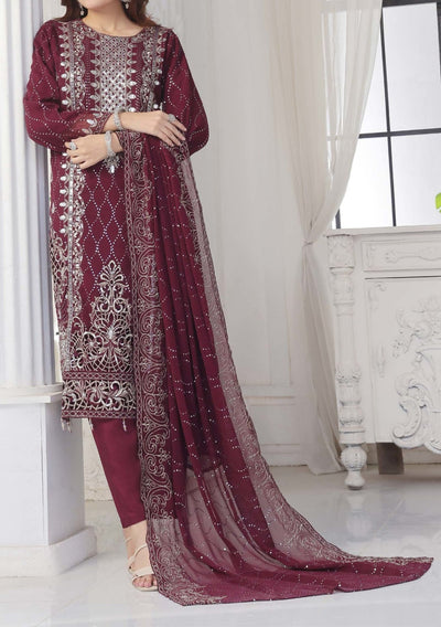 Bin Hameed Aabira Luxury Embroidered Chiffon Dress - db29487