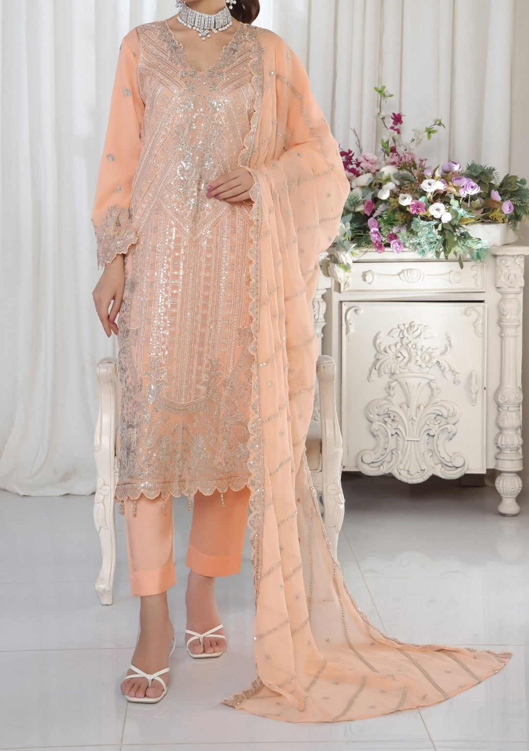 Bin Hameed Aafrin Luxury Embroidered Chiffon Dress Bin Hameed Aafrin Luxury Embroidered Chiffon Dress
