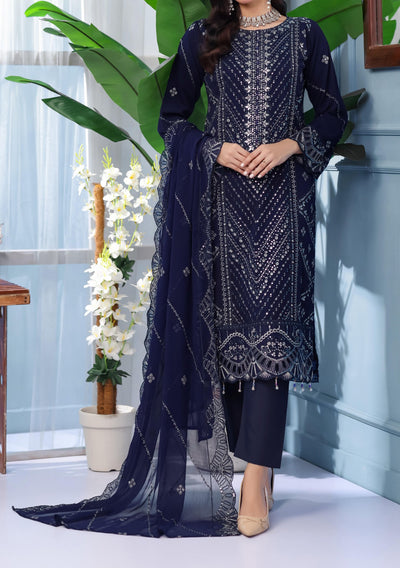 Bin Hameed Arshama Luxury Embroidered Chiffon Dress - db30449