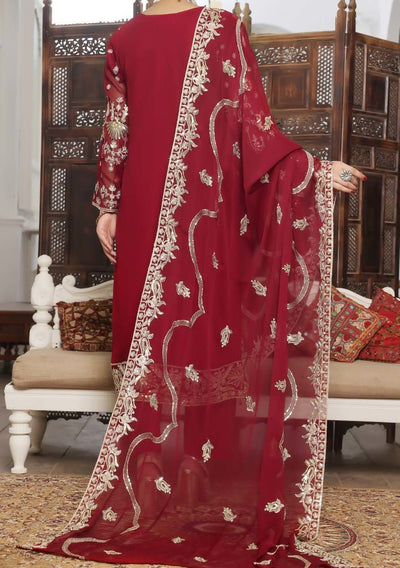 Bin Hameed Himsa Luxury Embroidered Chiffon Dress - db27978