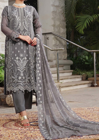 Bin Hameed Himsa Luxury Embroidered Chiffon Dress - db27972