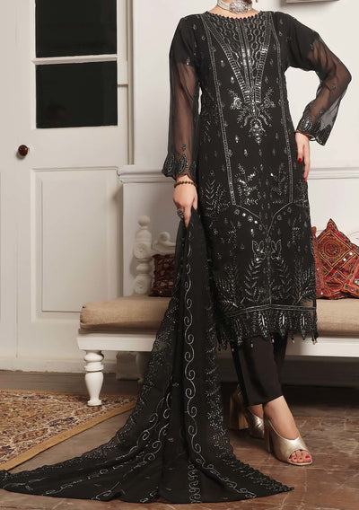 Bin Hameed Himsa Luxury Embroidered Chiffon Dress - db27979