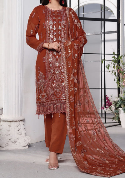 Bin Hameed Kushboo Heavy Embroidered Chiffon Dress - db25749