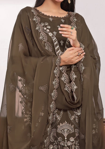Bin Hameed Kushboo Heavy Embroidered Chiffon Dress - db25751