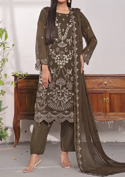 Bin Hameed Kushboo Heavy Embroidered Chiffon Dress - db25751