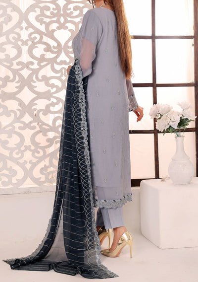 Bin Hameed Maah Rang Heavy Embroidered Chiffon Dress - db26021