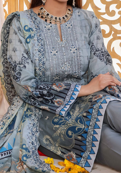 Bin Hameed Mahrukh Embroidered Printed Lawn Dress - db26154