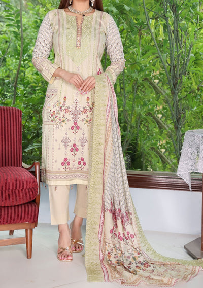 Bin Hameed Mahrukh Embroidered Printed Lawn Dress - db26162