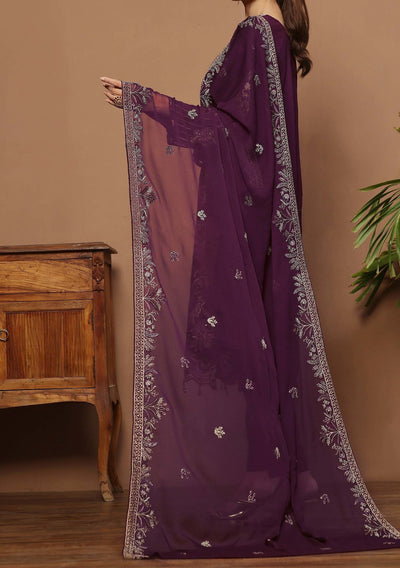 Bin Hameed Nashwa Luxury Embroidered Chiffon Dress - db27832