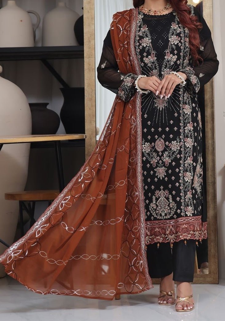 Bin Hameed Nisha Luxury Embroidered Chiffon Dress - db28014